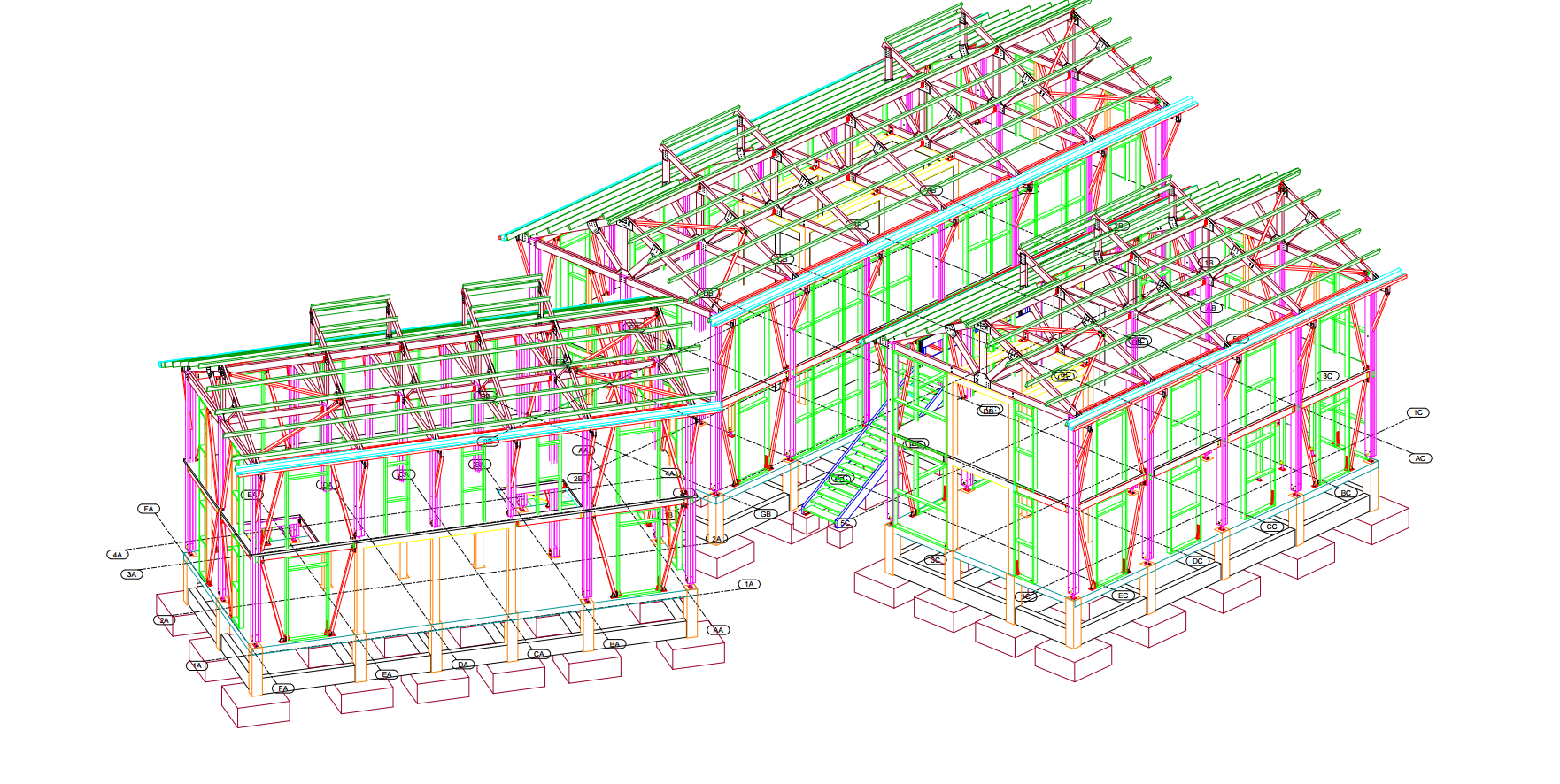 Modèle BIM d'une structure